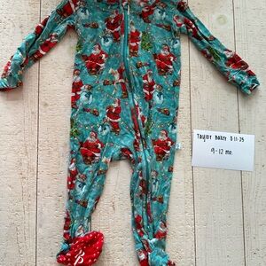 Posh Peanut Santa Print Kids One Piece